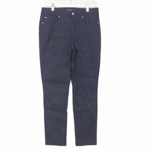 Charter Club Navy Blue Polka Dot Skinny Jeans